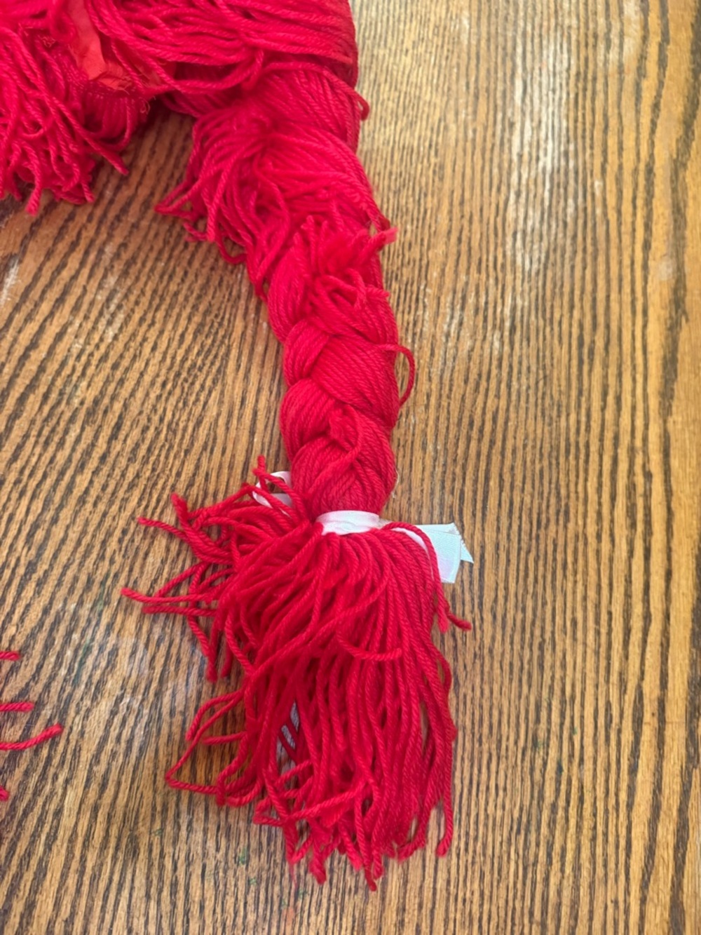 Red Yarn Rag Doll Wig + BONUS New Spirit Wig Cap great for Raggedy Ann or Sally - Picture 4 of 12